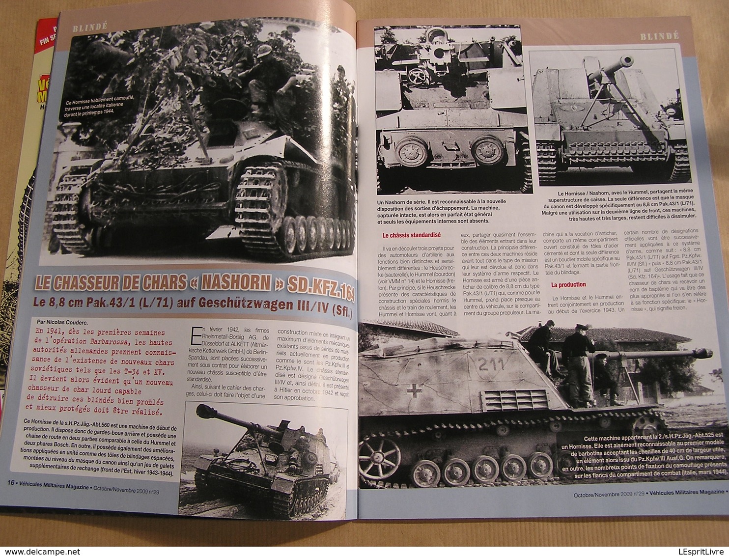 VEHICULES MILITAIRES Magazine N° 29 Guerre 40 45 Char Klimenty Nashorn Moto Guzzi Camion Diamond Willys Voiture Du Bled - Guerre 1939-45