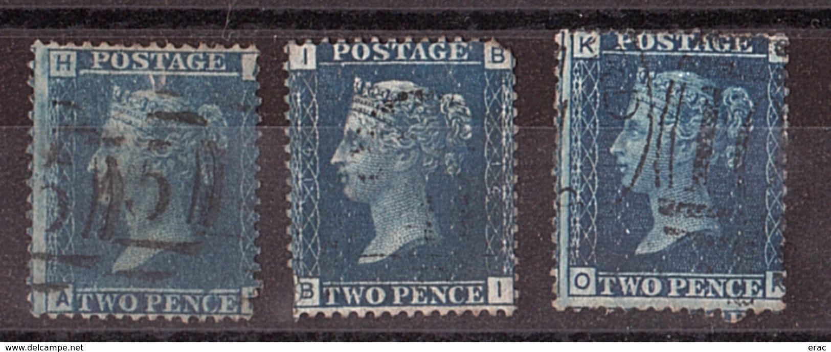 Grande-Bretagne - 1858/64 - N° 27 - Planches 9, 14 Et 15 - Oblitérés