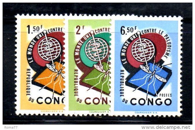 XP67 - CONGO 1962 , La Serie    ***  MNH MALARIA - Altri & Non Classificati