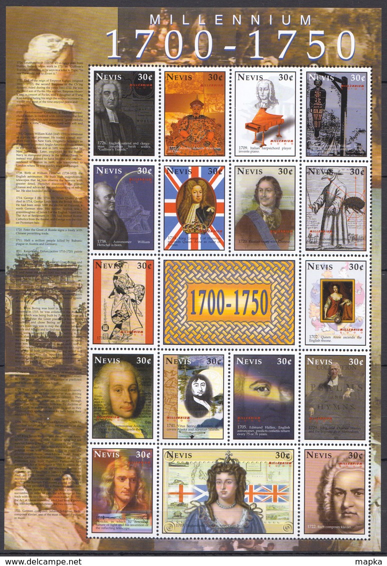 QQ037 NEVIS MILLENNIUM 1700-1750 1SH MNH - Altri & Non Classificati