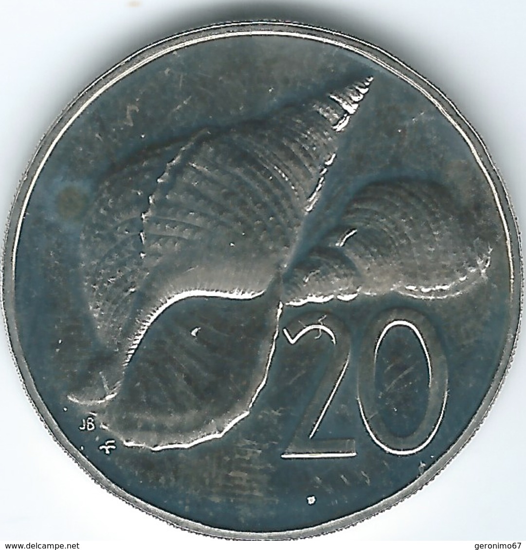 Cook Islands - 1977 - Elizabeth II - 20 Cents - KM14 - Cook