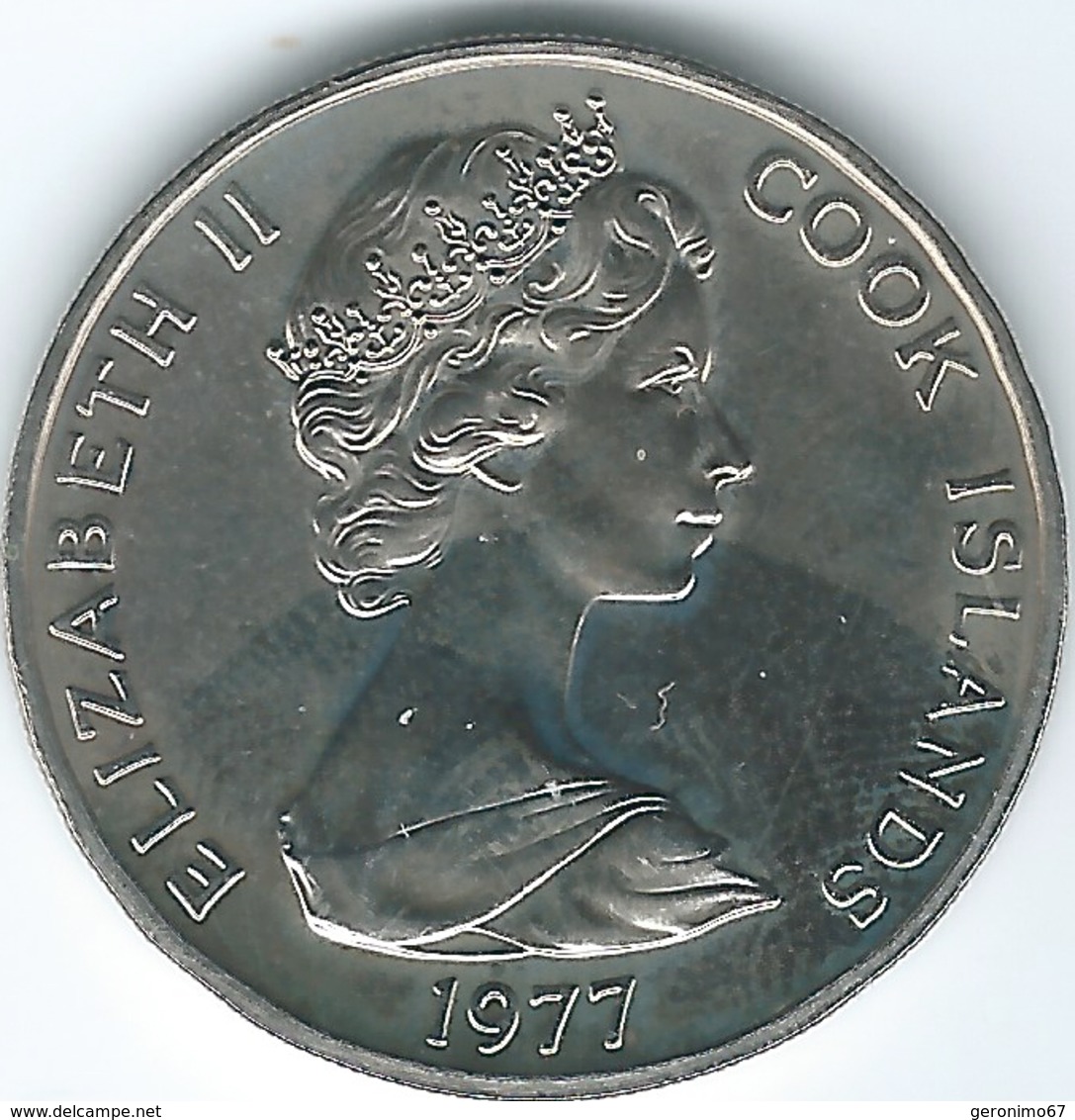 Cook Islands - 1977 - Elizabeth II - 20 Cents - KM14 - Cook