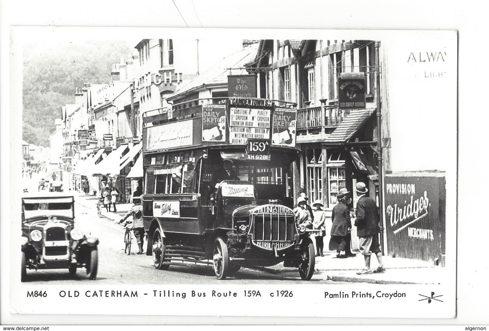 21683 - London Alway Licht Old Caterham Tilling Bus Route C1926 Pamlin Prints Croydon Platform One Fulham Road London - Autres & Non Classés