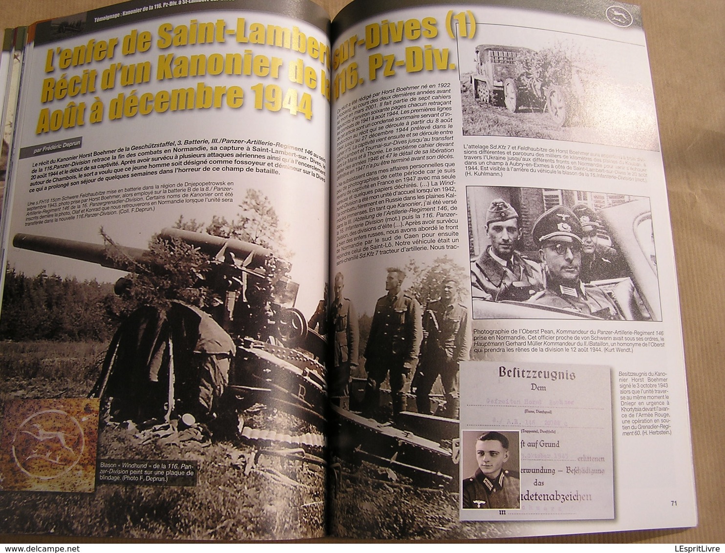 NORMANDIE Magazine N° 5 Guerre 40 45 Das Reich Cavalry Régiment de la Chaudière Char Panzer SS Plessis St Lambert Dives