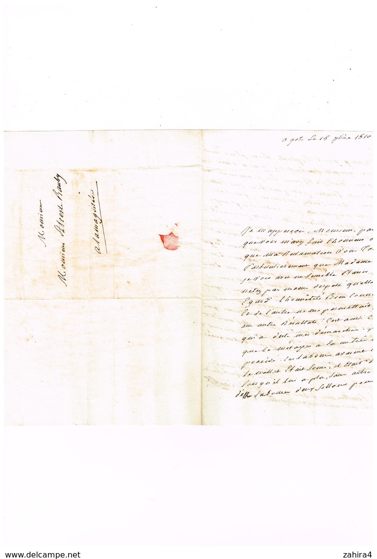 Sous Napoléon En 1811 - Pli Envoyé De  A G...? à Lamagistère T. & G.- Enregistrement Des Domaines à Mr Alceste Baudy - Manuscrits