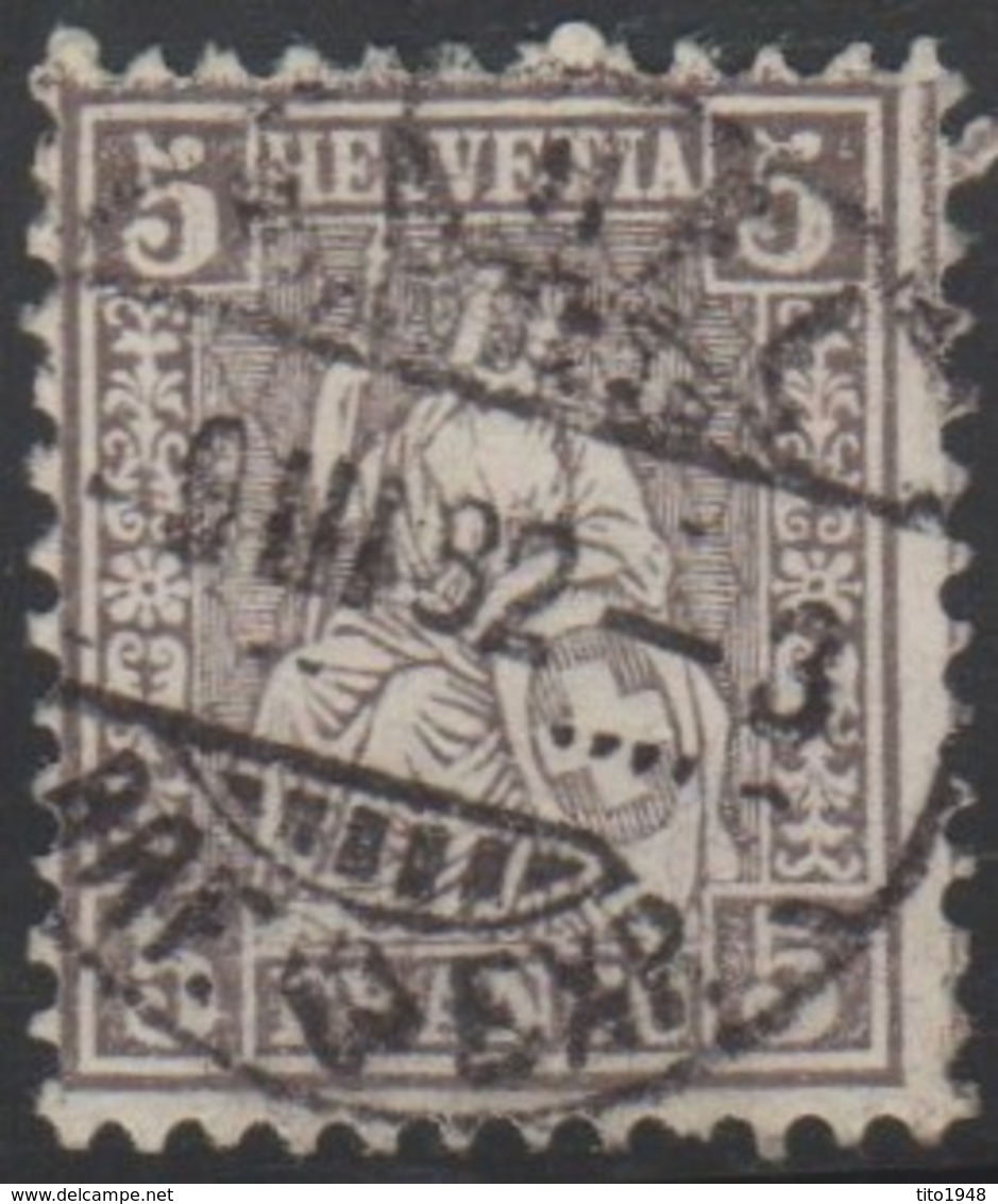 Schweiz, 9.3.1882, Basel, 45, Sitzende Helvetia, Vollstempel, Siehe Scan! - Used Stamps