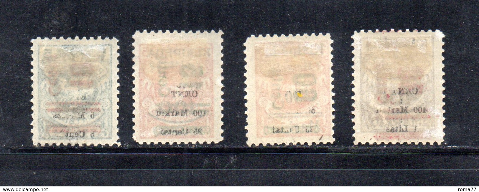 46 - LITUANIA MEMEL KLAIPEDA 1923 , Unificato Serie N. 177/180  Nuova *  (2380A) .  Quattro Valori - Lituania