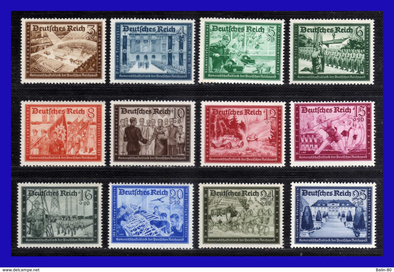 1939 - Alemania - Sc. B 148 - B 159  - MNH - AL- 106 - 02 - Nuevos