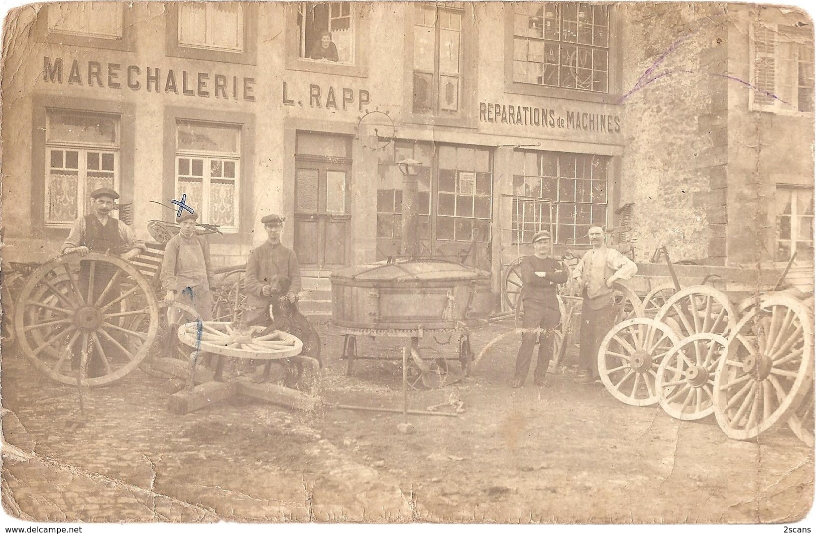 Dépt 57 - LORQUIN - Carte-photo MARÉCHALERIE Léon RAPP - (maréchal-ferrant, Mécanicien Et Charron) - Env. De Sarrebourg - Lorquin