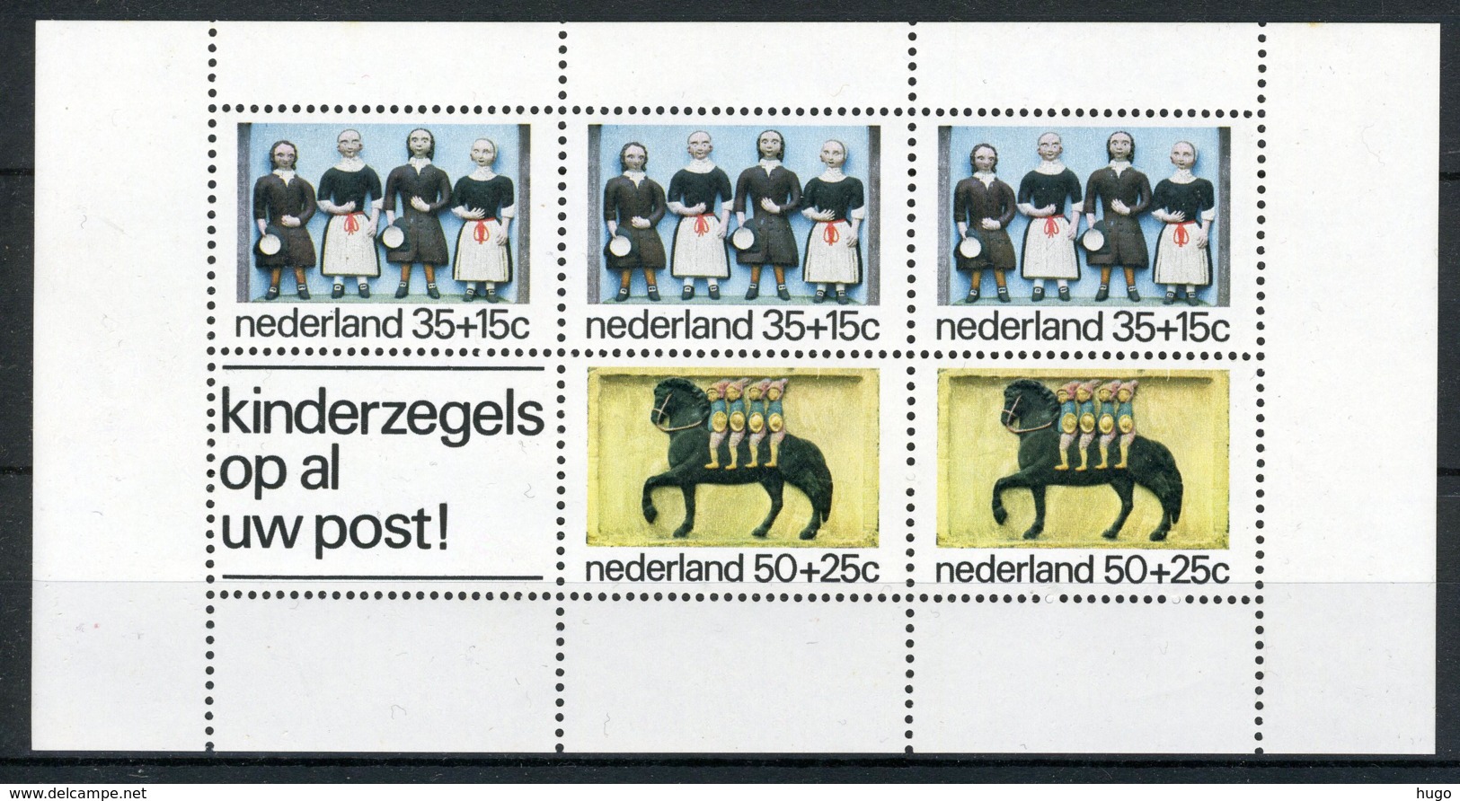 NEDERLAND 1083 MNH** Blok 1975 - Kinderzegels, Gevelstenen - Blocs