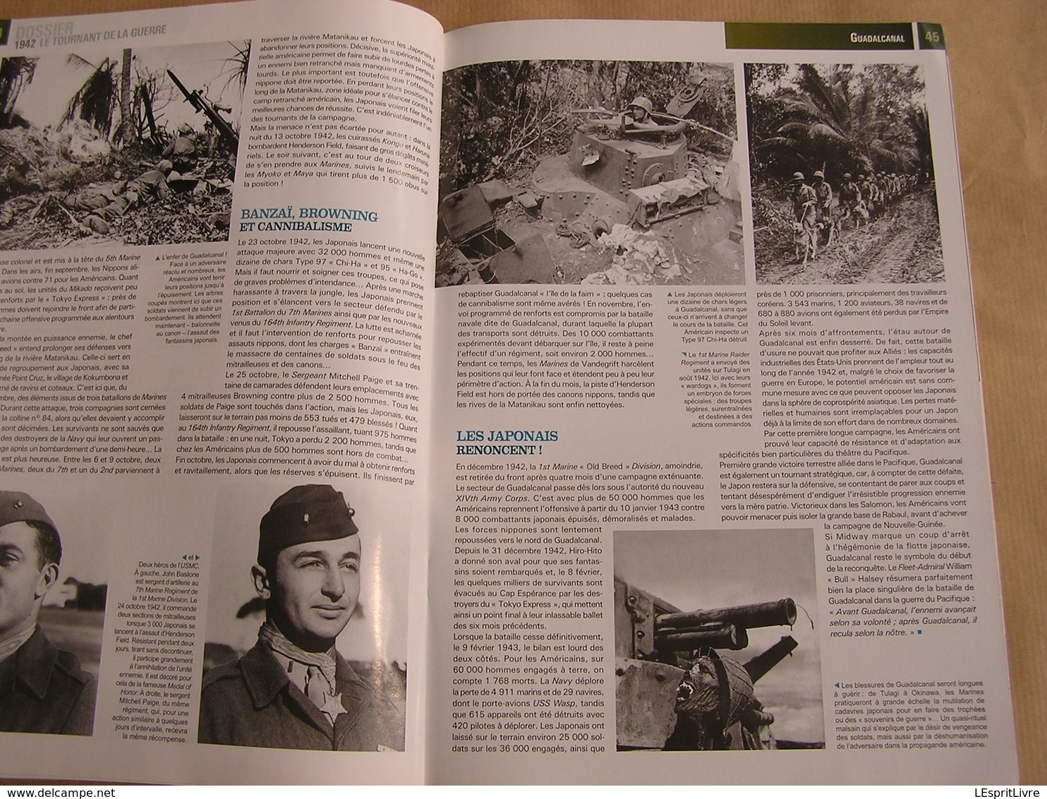 LIGNE DE FRONT N° 32 Guerre 40 45 Midway Guadalcanal El Alamein Afrique Opération Torch Kokoda Stalingrad Japon US