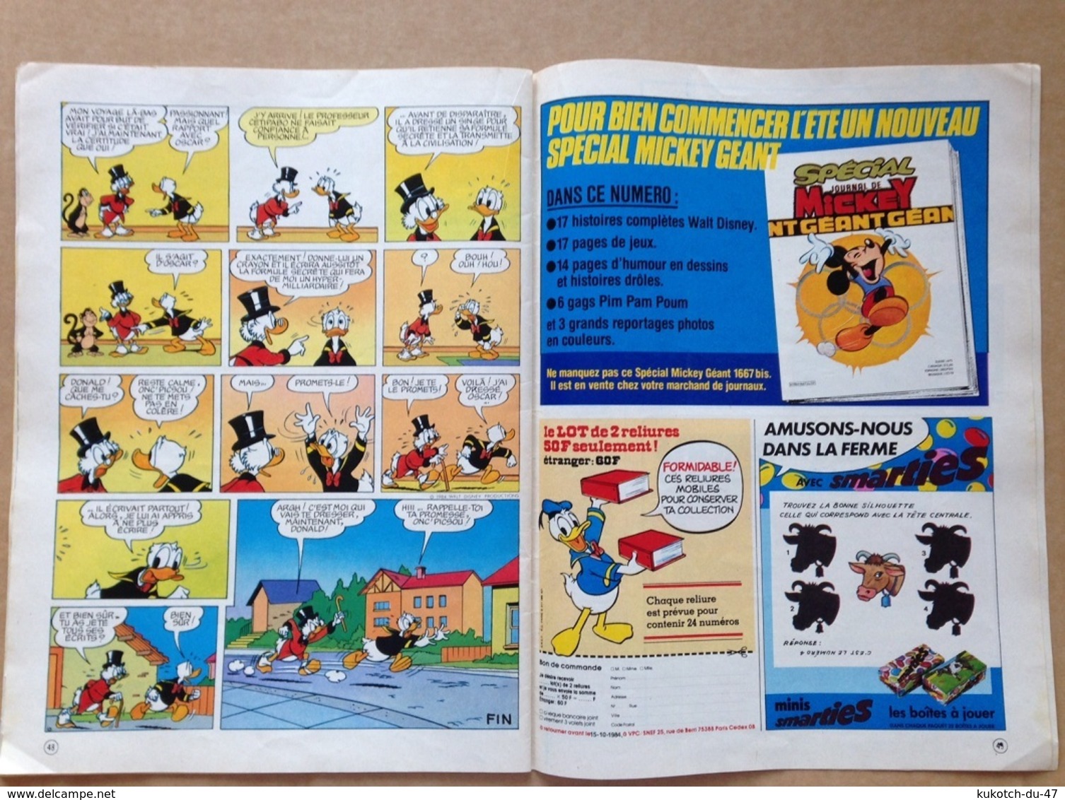 Disney - Journal de Mickey - Année 1984 ° N°1669