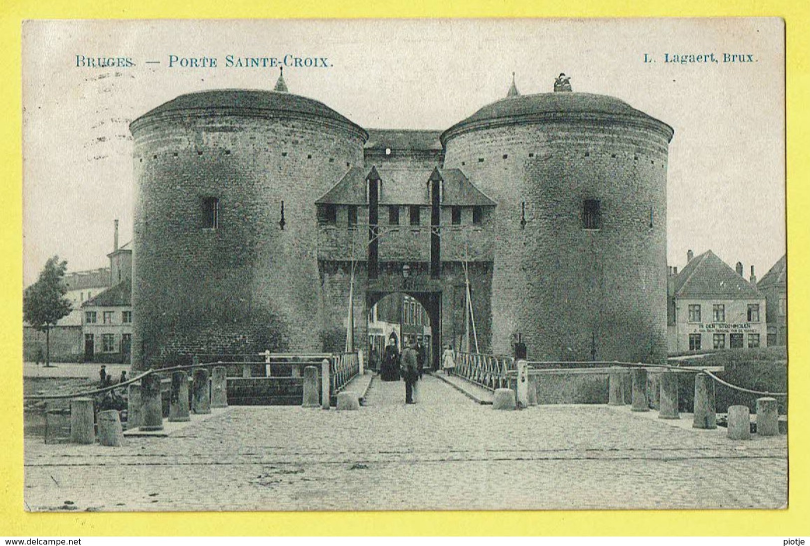 * Brugge - Bruges (West Vlaanderen) * (L. Lagaert, Brux) Porte Sainte Croix, Sint Kruispoort, Belle Animation, Quai - Brugge