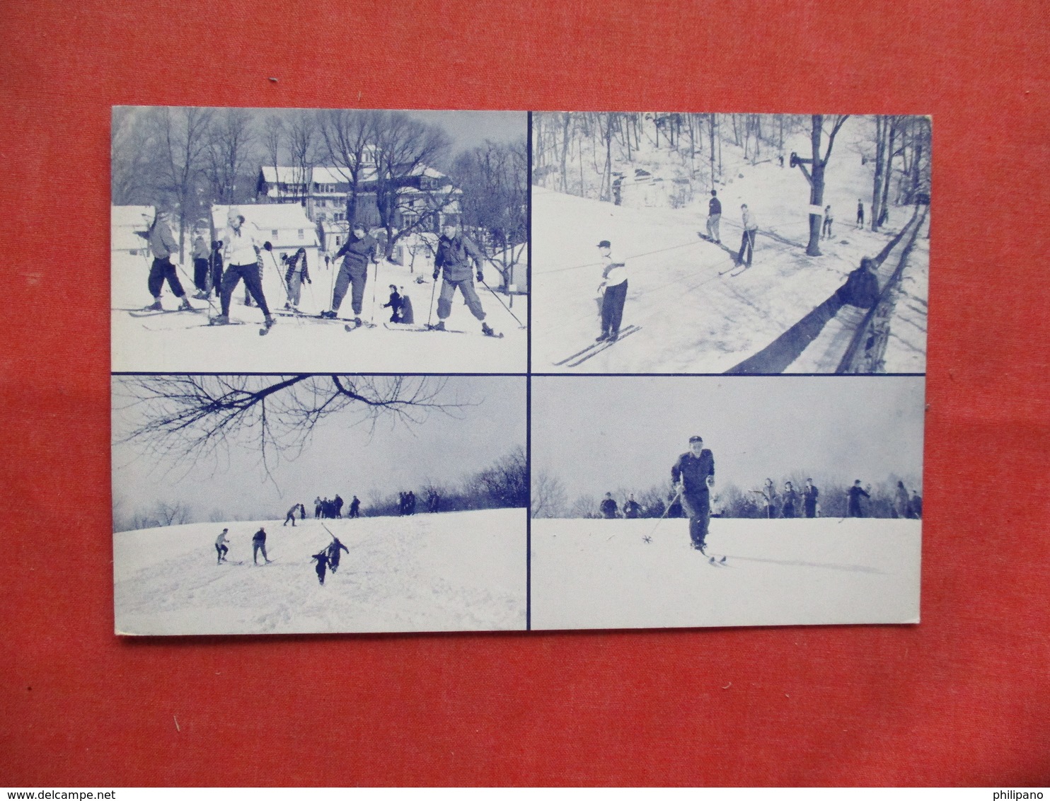 Skiing On The Slopes Onawa Lodge Mountainhome Pa.   Ref 3230 - Winter Sports