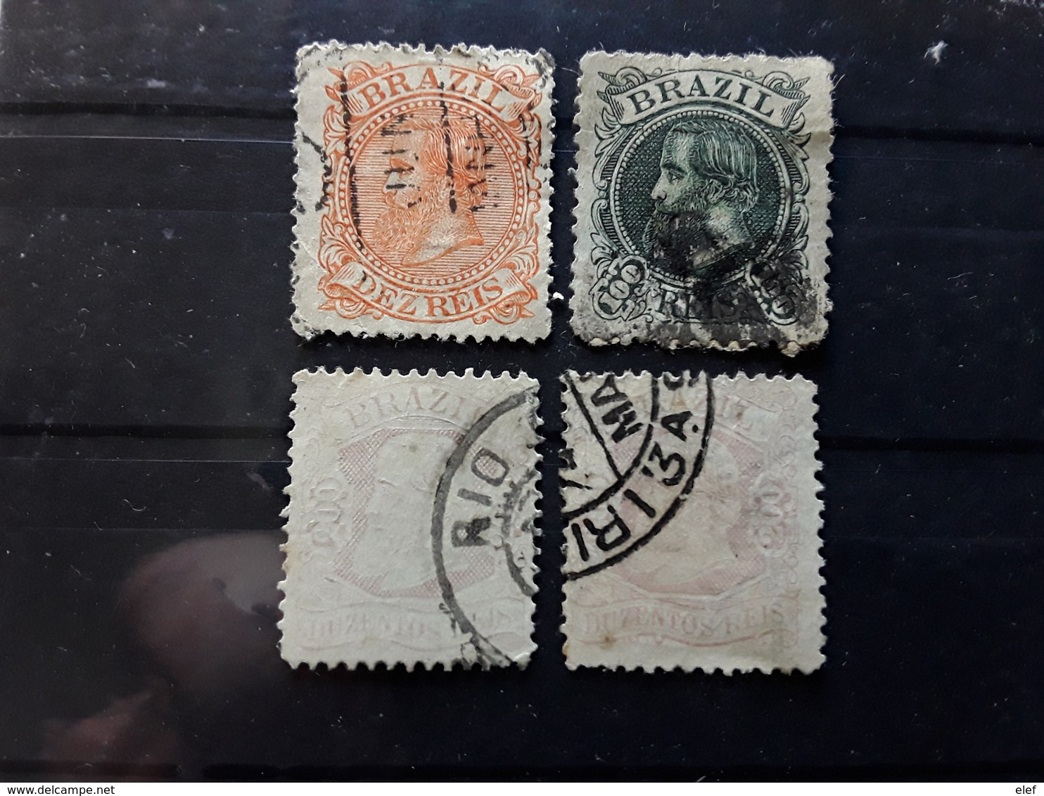 BRASIL / BRAZIL / BRESIL 1882, Pedro II ,4 Timbres Yvert 52, 54, 55 ( 2 Nuances Et Format  ) Obl TB - Used Stamps