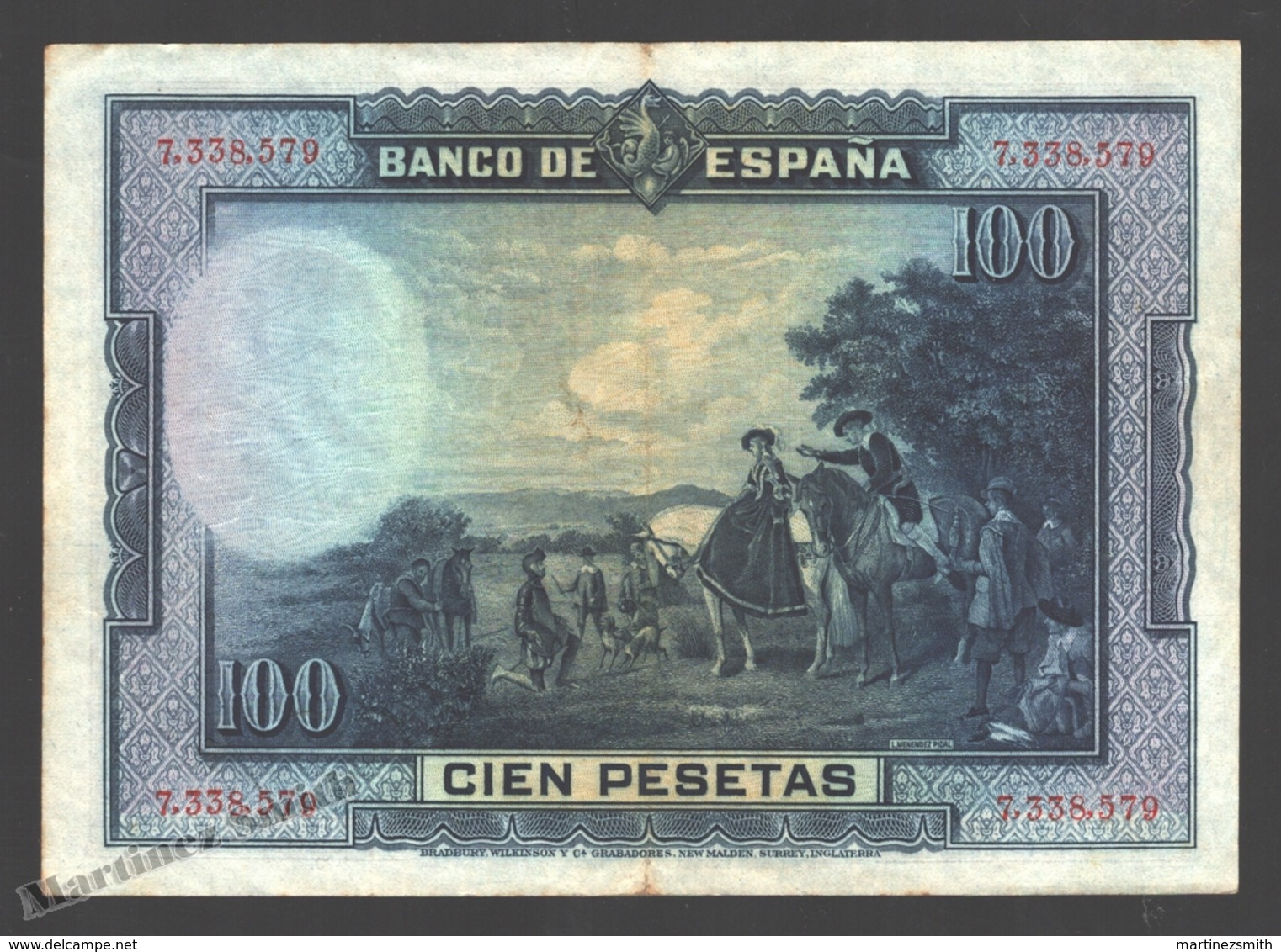 Banknote Spain -  100 Pesetas – August 1928 – Miguel De Cervantes, Writer - Condition VF - Pick 76a - 100 Pesetas