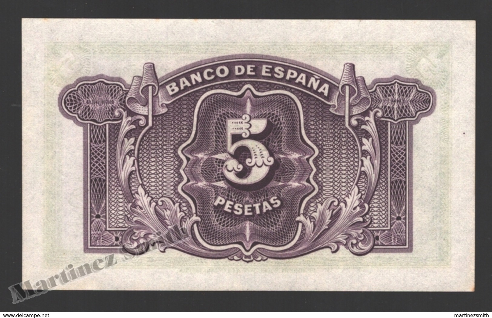 Banknote Spain -  5 Pesetas – Year 1935 – Women At Left - Condition VF - Pick 85a - 5 Pesetas