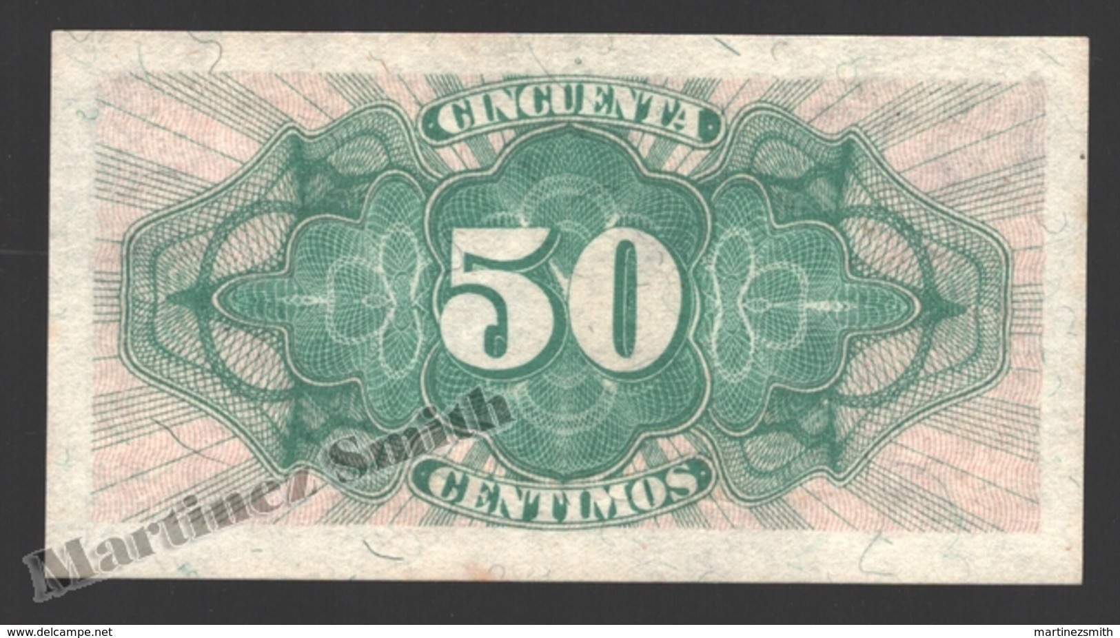 Banknote Spain -  50 Cents – Year 1937 – Women In Center, Spanish Republic - Condition VF - Pick 93 - 1-2 Pesetas