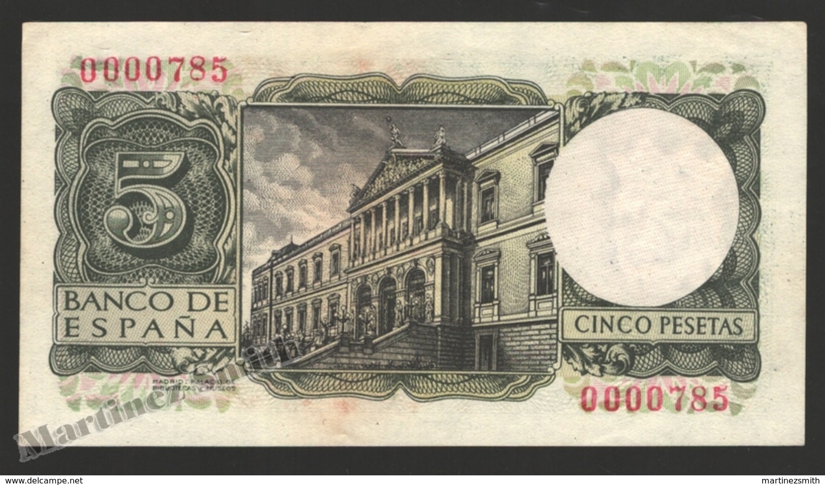 Banknote Spain -  5 Pesetas – July 1954 – King Alfonso X - Condition VF - Pick 146 - 5 Pesetas