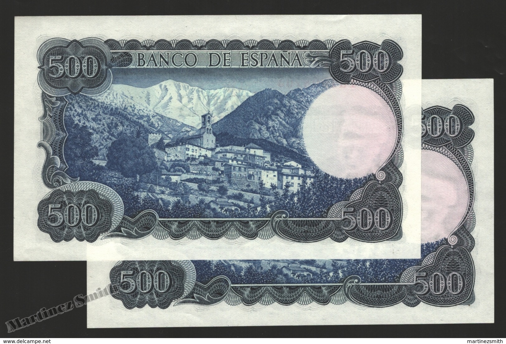 Banknote Spain -  500 Pesetas – July 1971 – Jacinto Verdaguer - Condition UNC – Correlative Pair - Pick 153a - 500 Peseten