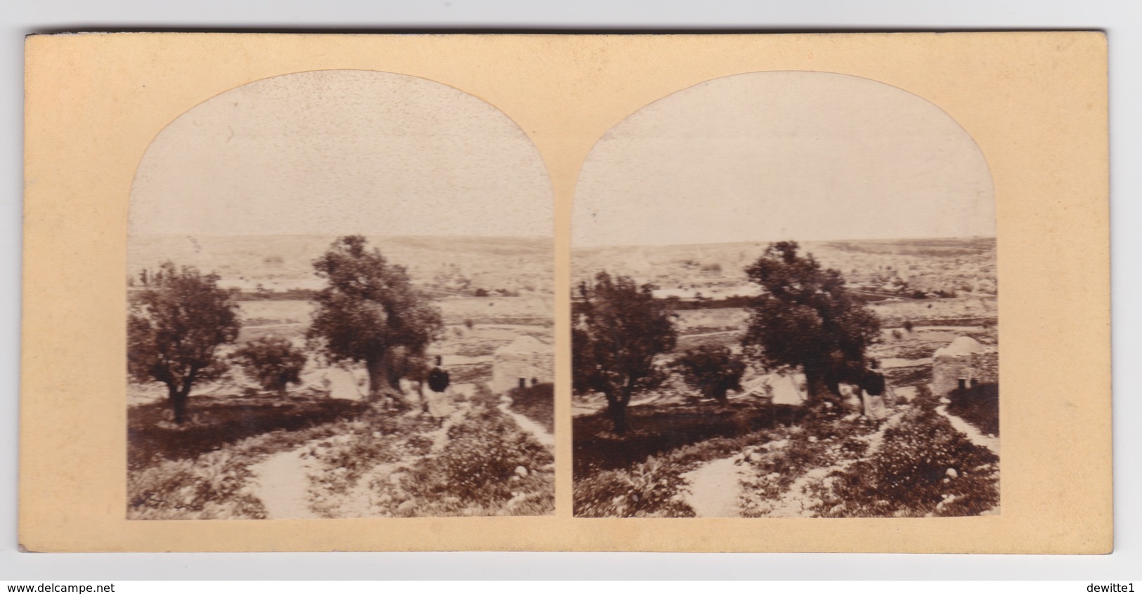 Stereoscopische Kaart.  Jerusalem. ,seen From The Mount Of Olives - Cartes Stéréoscopiques