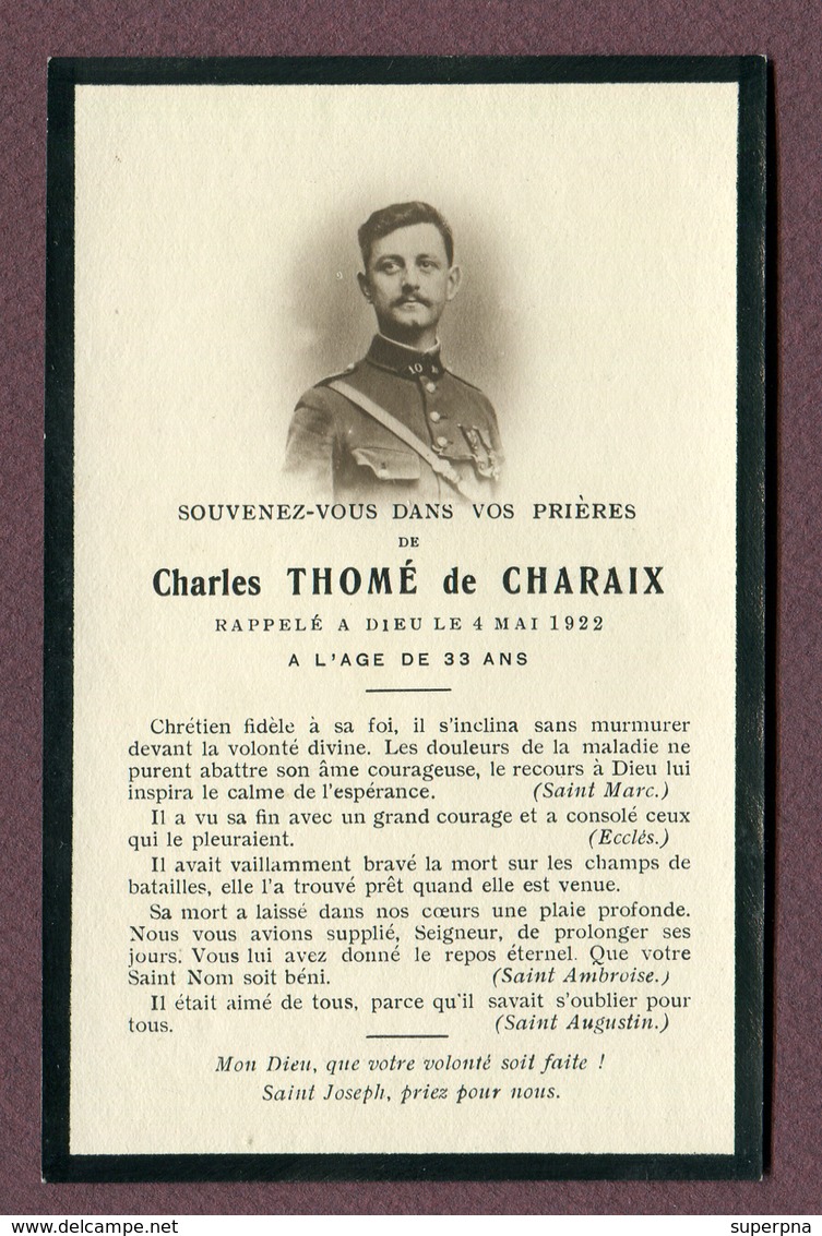 CAMBO-LES-BAINS (64) : " CHARLES THOME DE CHARAIX "  (photo)  1922 - Devotion Images