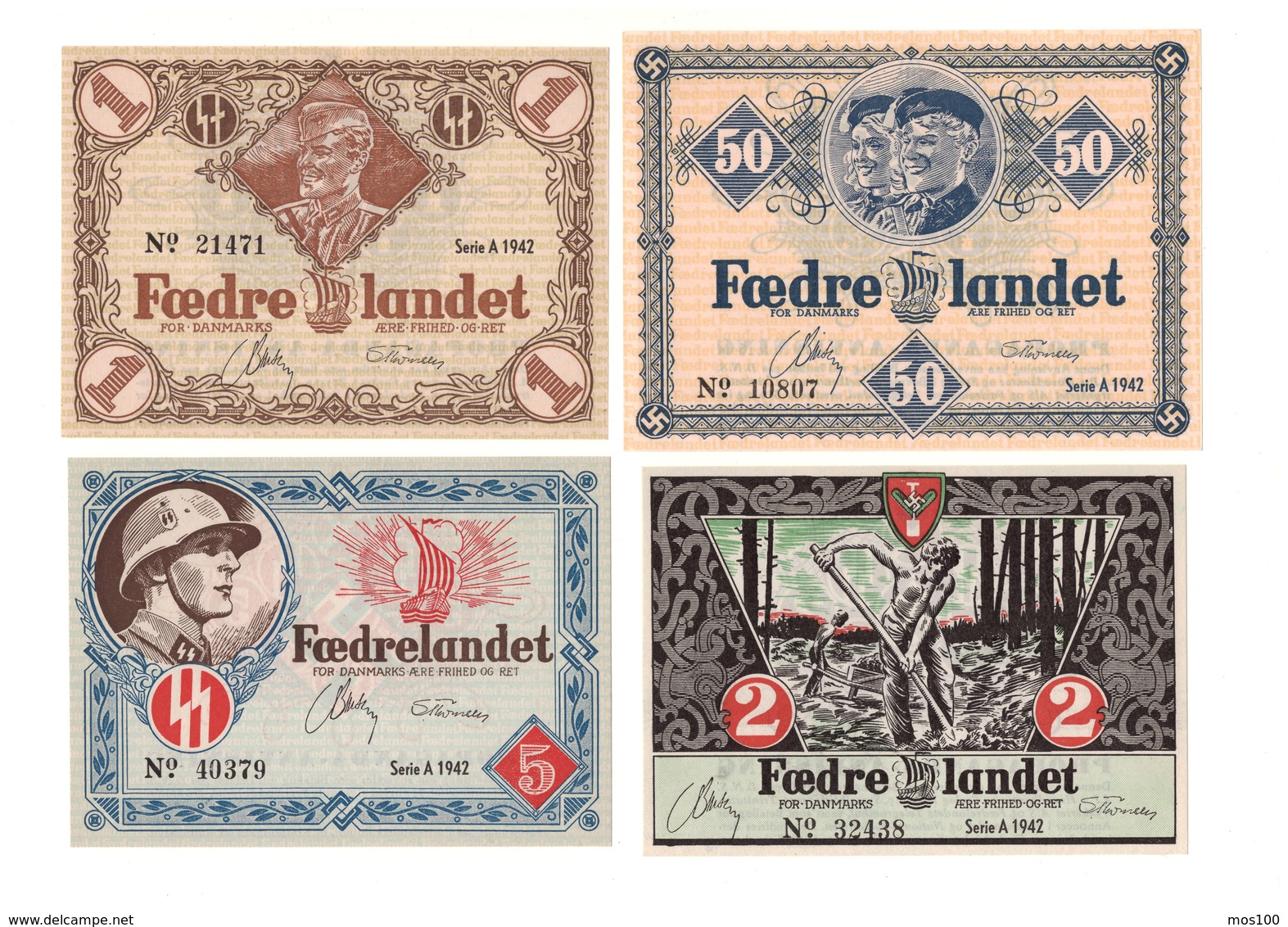 SS Freikorps Dänemark / SS Free Corps Denmark - Propagandageld / Propaganda Currency - UNC / Kassenfrisch - DNSAP 1942 - Andere & Zonder Classificatie