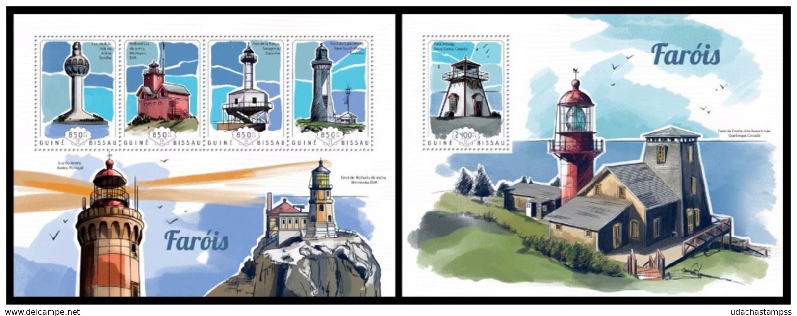 Guinea Bissau 2014 Lighthouses Klb + S/s MNH - Fari