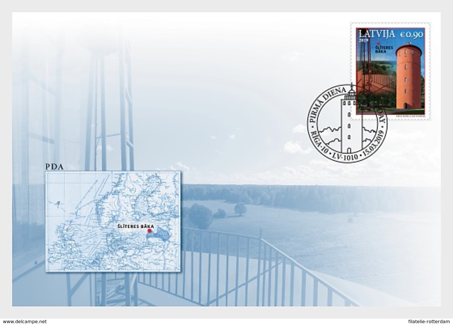 Letland / Latvia - Postfris/MNH - FDC Vuurtorens 2019 - Letland