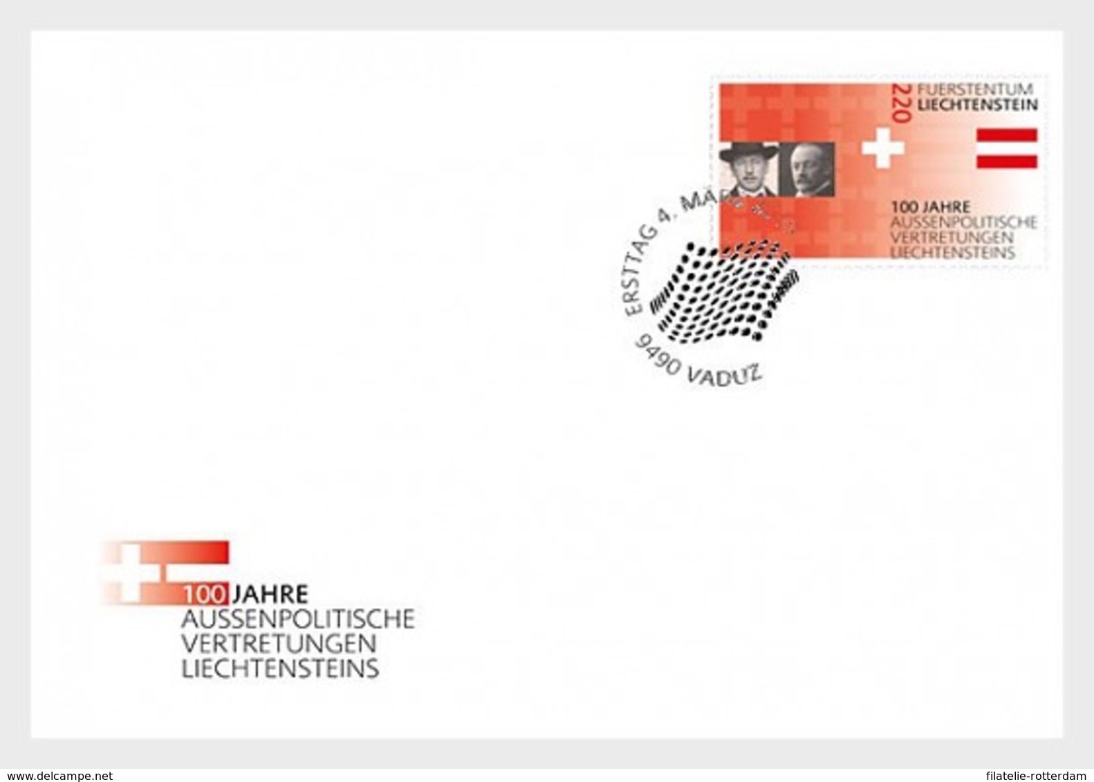 Liechtenstein - Postfris/MNH - FDC 100 Jaar Representatie Liechtenstein In Het Buitenland 2019 - Ongebruikt