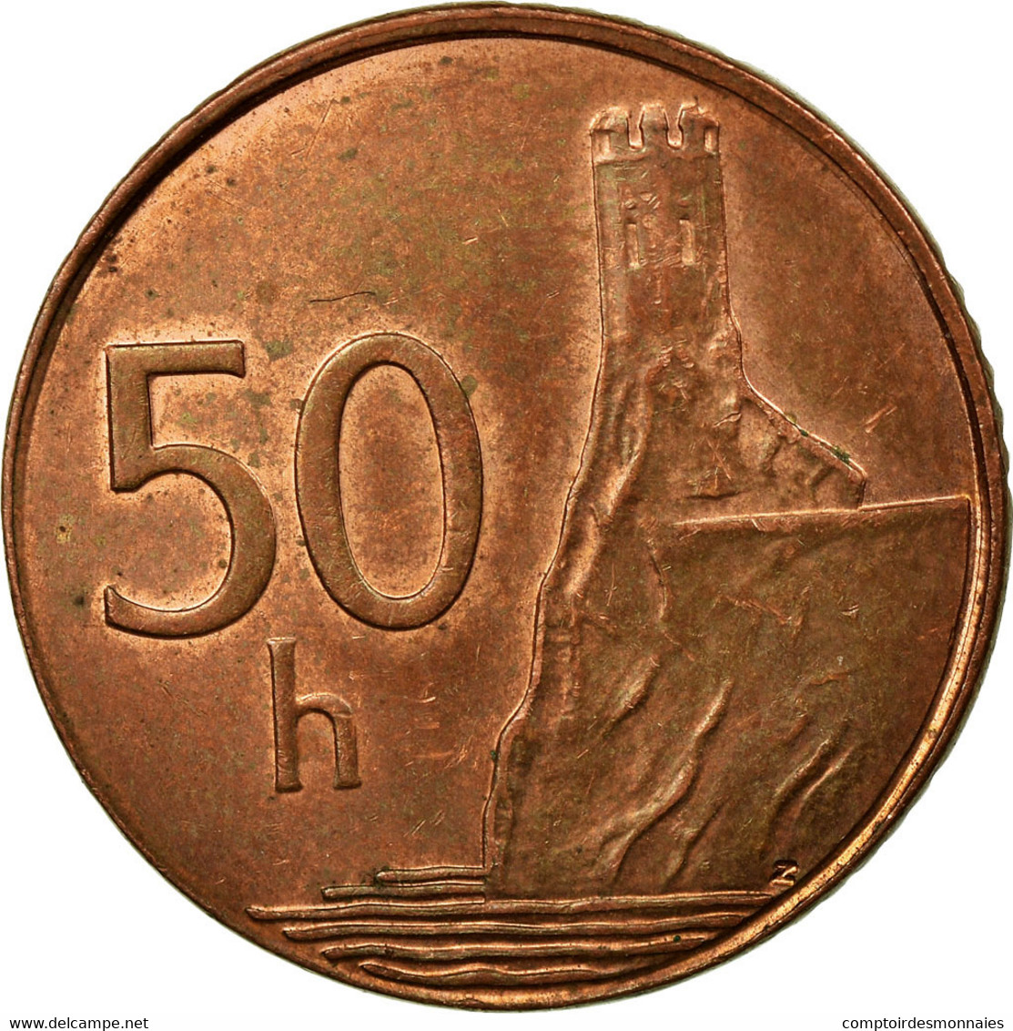 Monnaie, Slovaquie, 50 Halierov, 2006, TTB, Copper Plated Steel, KM:35 - Slovénie