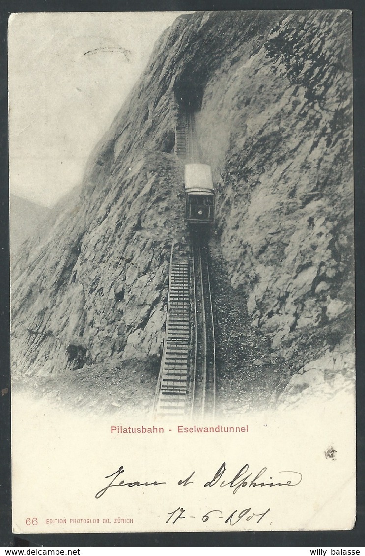 +++ CPA - Suisse - Switzerland - Schweiz - PILATUSBAHN - Eselwandtunnel - Cachet Alpnach Stad  // - Alpnach