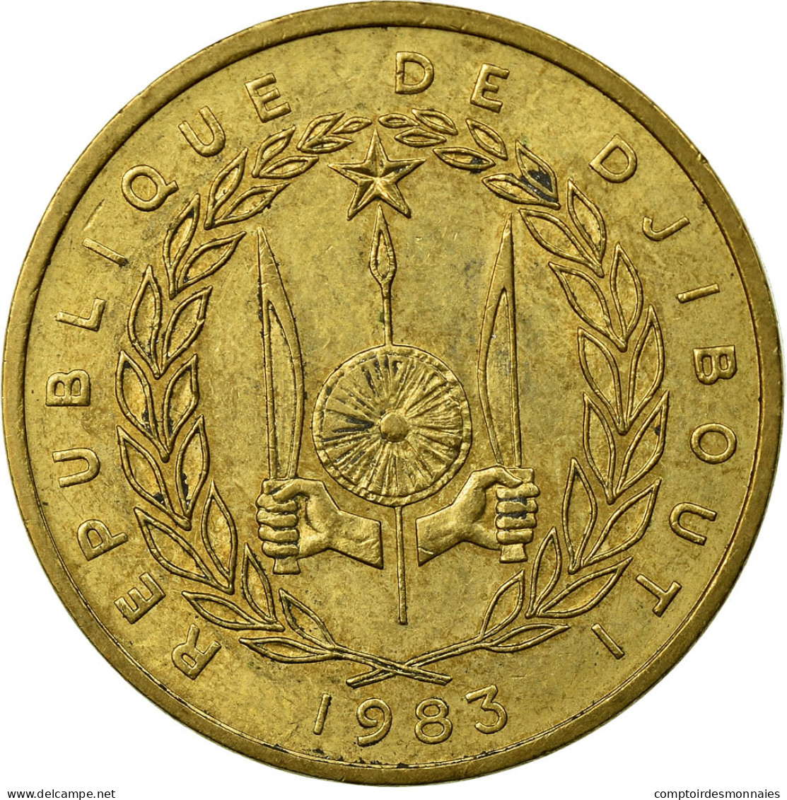 Monnaie, Djibouti, 10 Francs, 1983, Paris, TTB, Aluminum-Bronze, KM:23 - Dschibuti