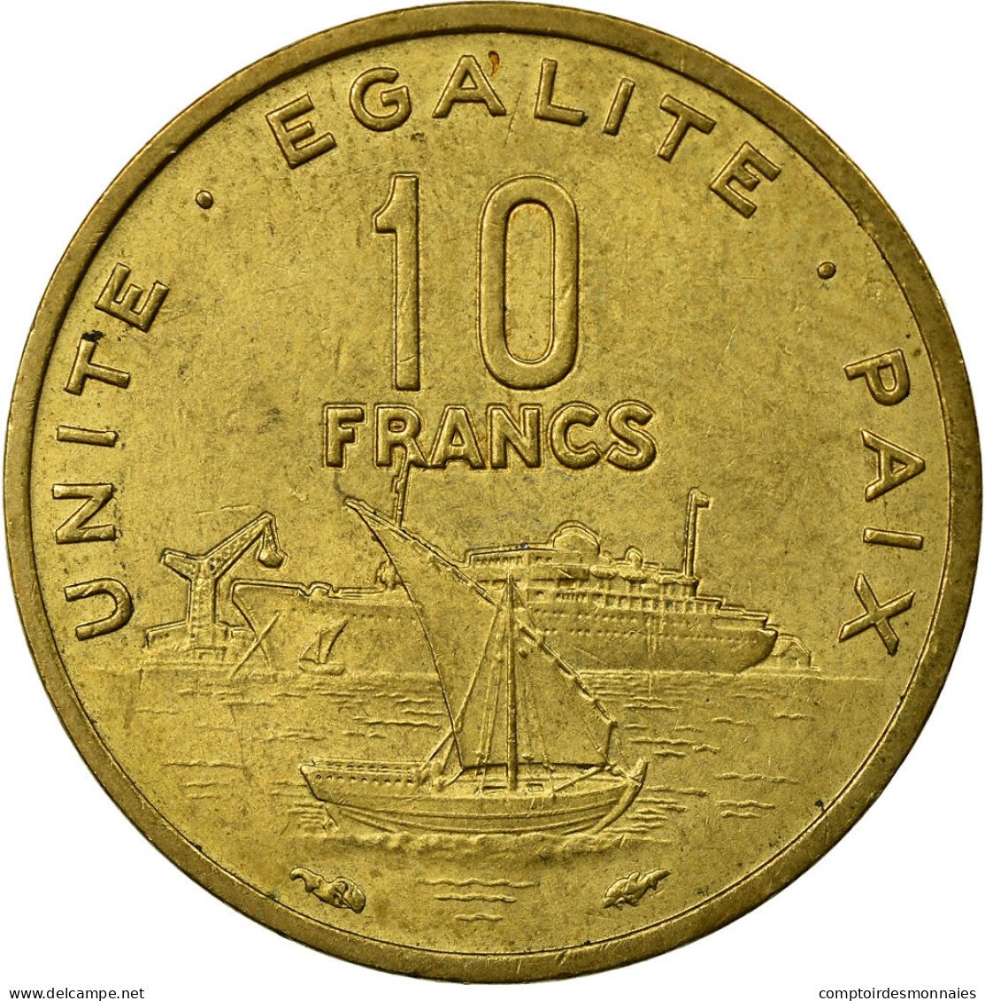Monnaie, Djibouti, 10 Francs, 1983, Paris, TTB, Aluminum-Bronze, KM:23 - Djibouti