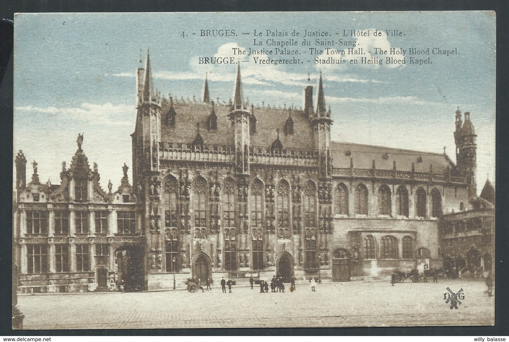 +++ CPA - BRUGGE - BRUGES - Palais De Justice - Hôtel De Ville - Chapelle Du St Sang    // - Brugge