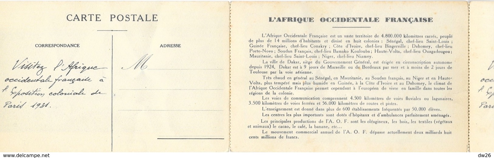 Sénégal, La Mosquée De Diourbel - Carte Triple (3 Volets) Pré-écrite, Non Circulée - Exposition Coloniale Paris 1931 - Senegal