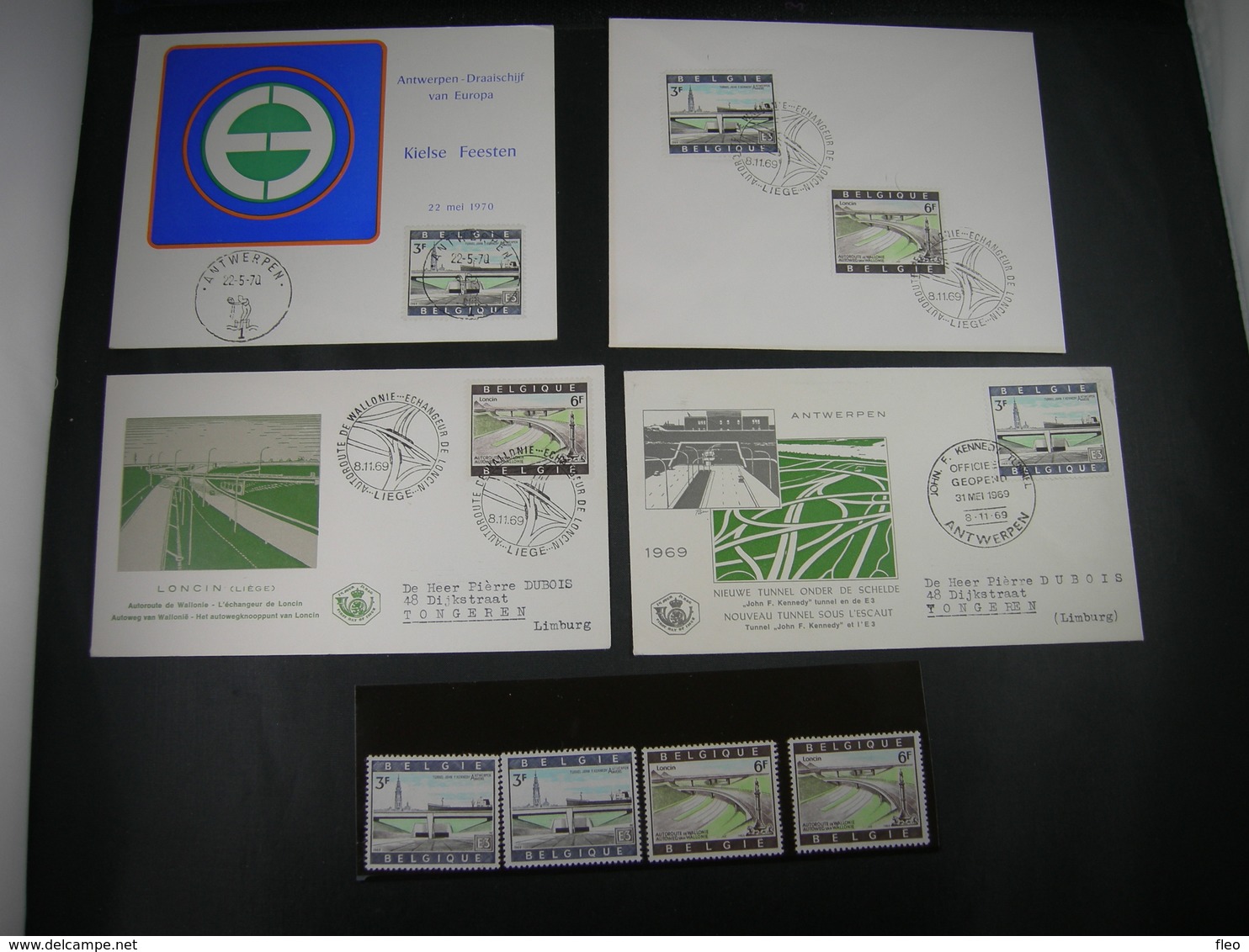 BELG.1969 1514 & 1515 LOT FDC's & Maxicard & Timbres** : " Schelderoute & Autoroute " - 1961-1970