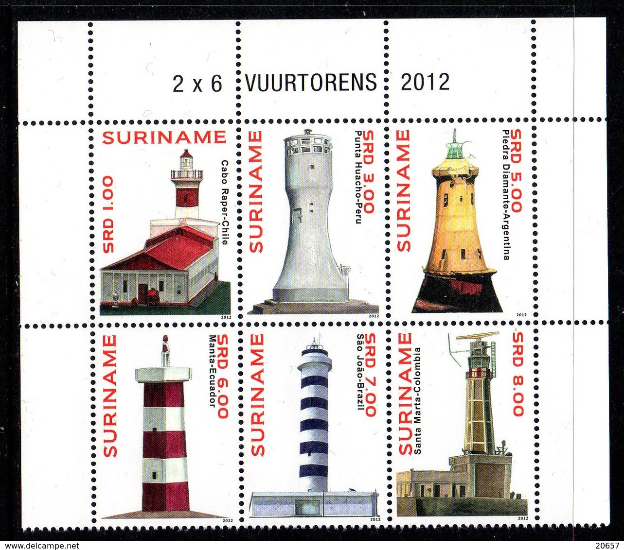 Suriname 2349A/F Phares - Lighthouses