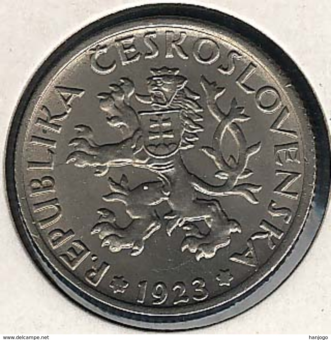 Tschechoslowakei, 1 Koruna 1923, UNC - Tchécoslovaquie