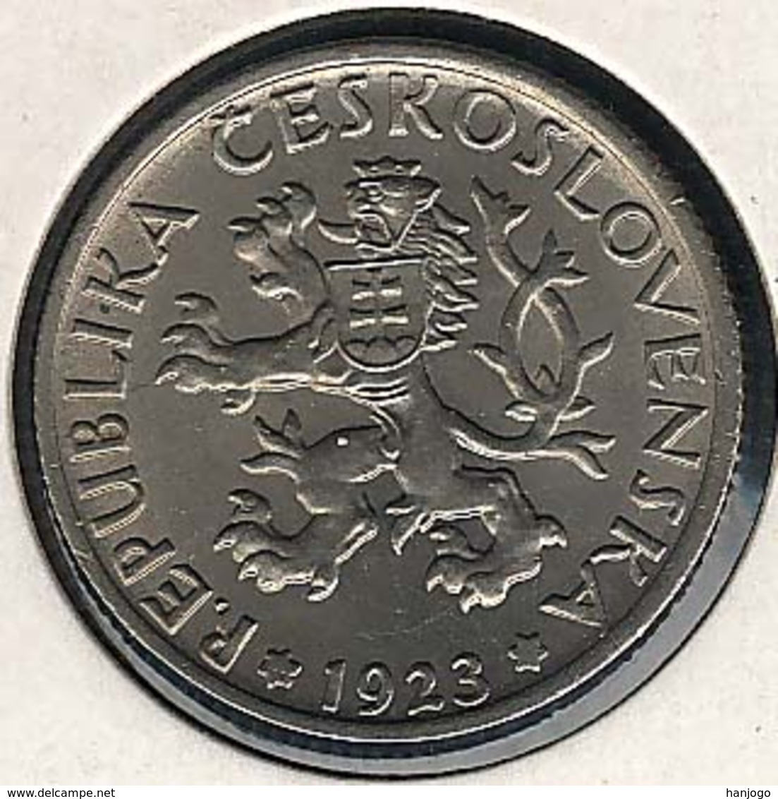 Tschechoslowakei, 1 Koruna 1923, UNC - Tschechoslowakei