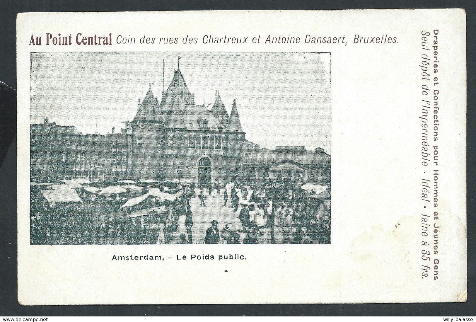 +++ CPA - BRUSSEL BRUXELLES - Publicité Magasin Commerce "Au Point Central"- Rue Des Chartreux Et A.Dansaert  // - Brussels (City)