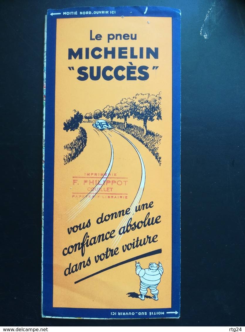 CARTE ROUTIERE MICHELIN N° 1 . ANTWERPEN - ROTTERDAM . CARTE DES ANNEES 1945 / 1950 . ( REVISEE EN 1939 ) .BON ETAT . - Cartes Routières