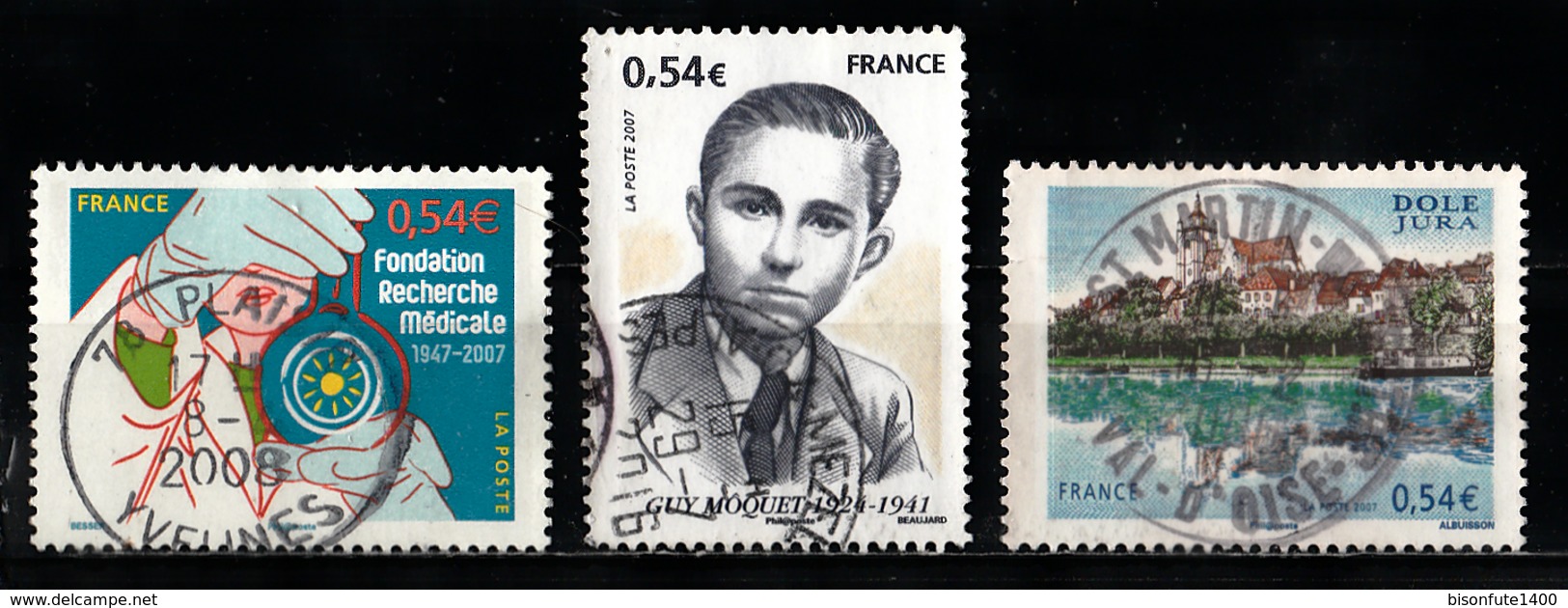 France 2007 : Timbres Yvert & Tellier N° 4078 - 4079 - 4081 - 4087 - 4104 - 4106 - 4107 Et 4108 Avec Oblitérations Ronde - Oblitérés