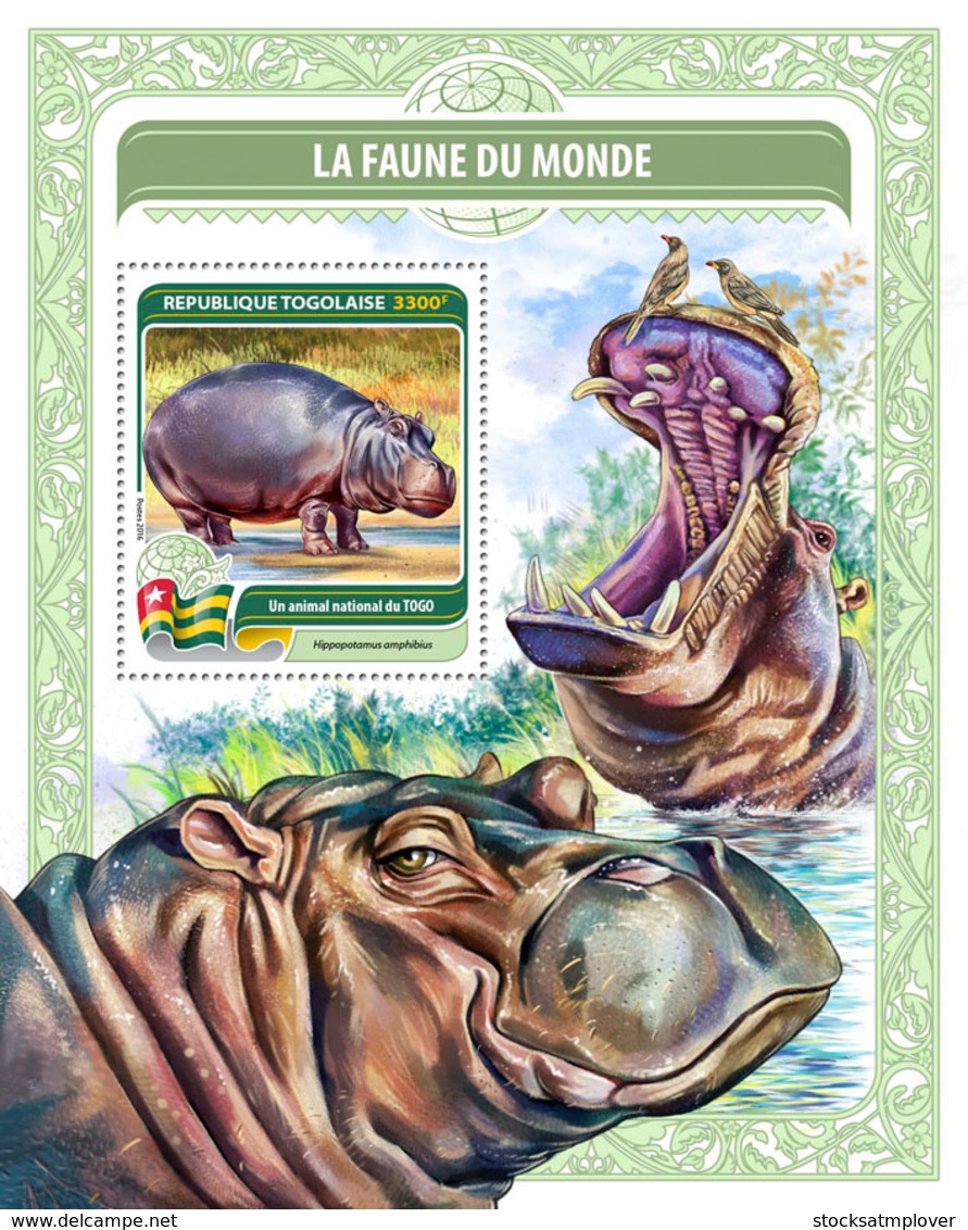 Togo  2016 Fauna  The World ,  National Animals Of Togo , Hippo - Togo (1960-...)