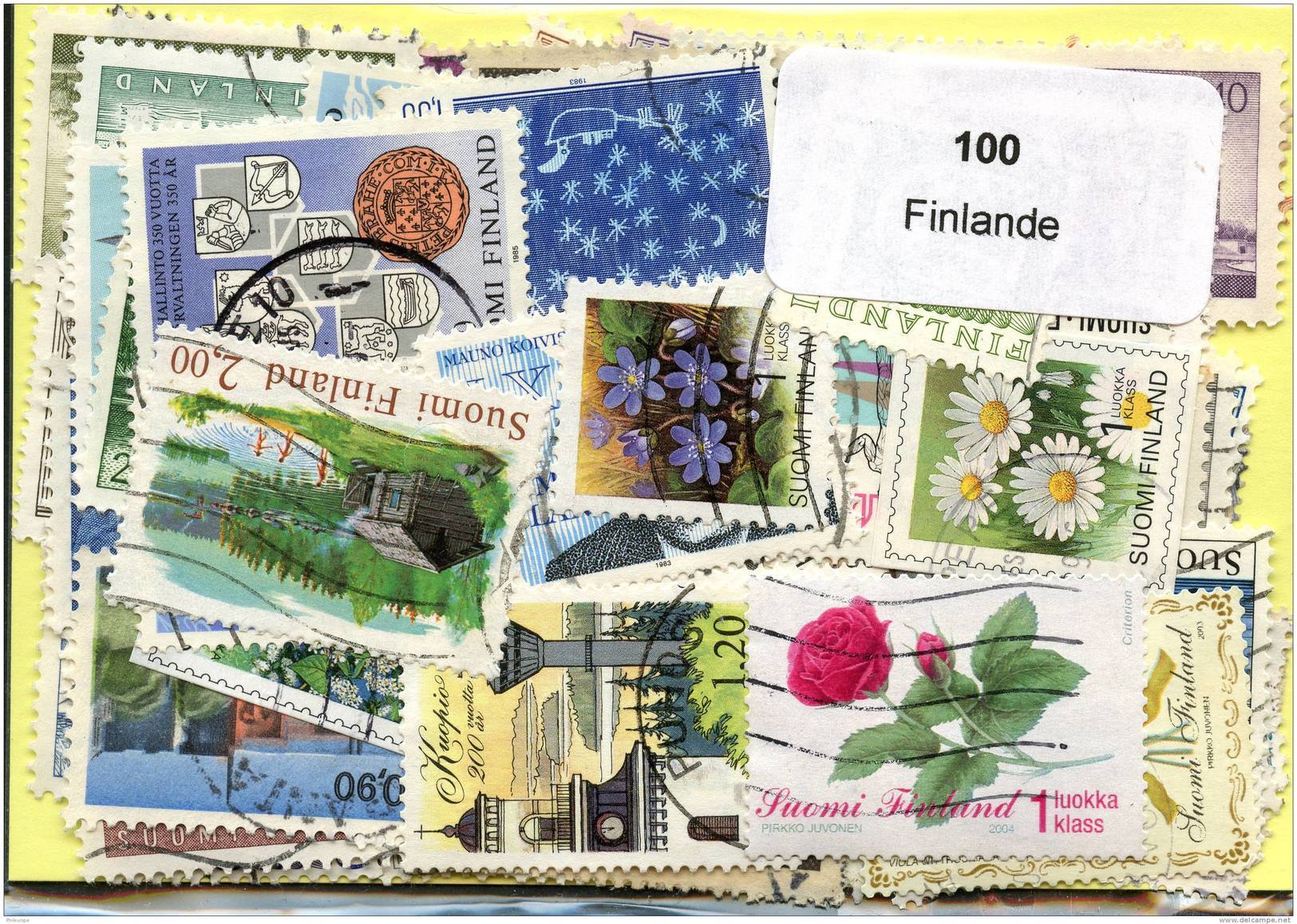 Lot 100 Timbres Finlande - Vrac (max 999 Timbres)