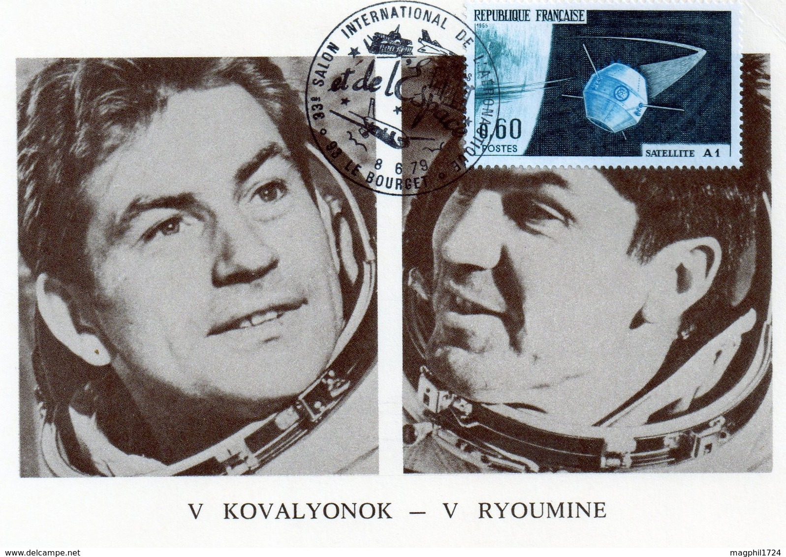 Carte 1er Jour  Soyouz 25    ( 9-10--1977)-  Vladimir Kovalyonok Valèry Ryoumine . - Espace