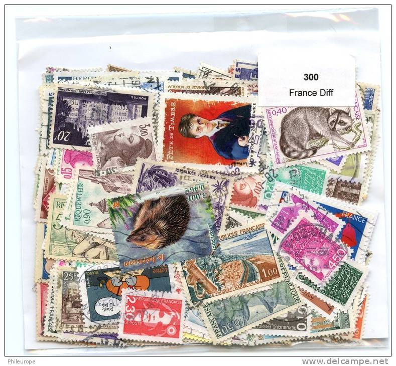 Lot De Timbres De France (300 Differents) - Lots & Kiloware (mixtures) - Max. 999 Stamps