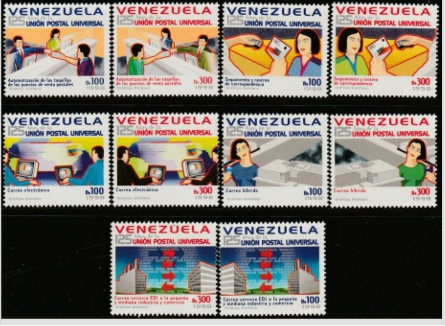 Venezuela. 1998. 125 Universal Postal Union - Venezuela