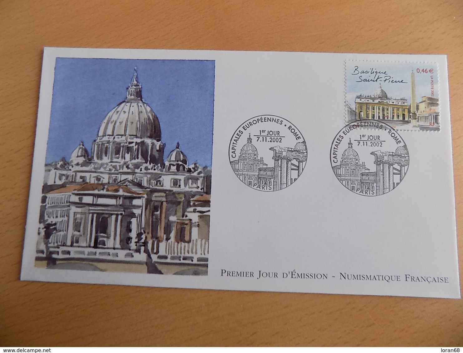 FDC France : Rome, Basilique Saint Pierre - Paris 07/11/2002 - 2000-2009