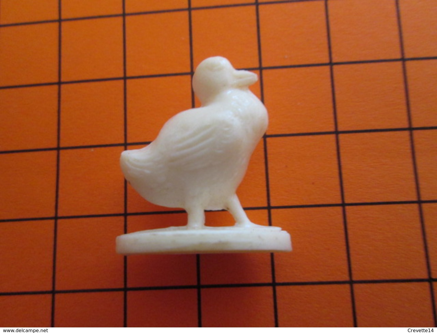 319b Figurine Publicitaire Années 50/60 OISEAU CANE CANARD , Ronde-bosse , Plastique Dur Couleur Ivoire - Uccelli